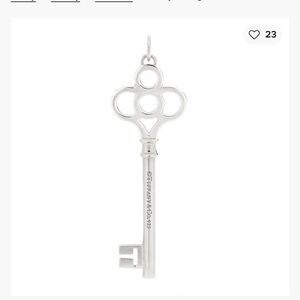 Tiffany Silver Key Pendant and Chain